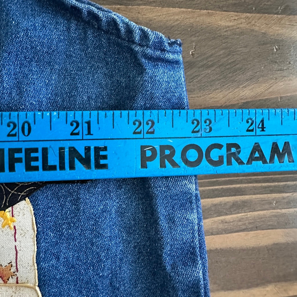 KG Sportswear Denim Vest Fall Harvest Pumpkin Appliqué One Size Handmade - Picture 9 of 10